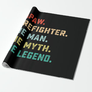 Papel De Presente Papaw Bombeiro Homem Mito Legenda Papá Presente