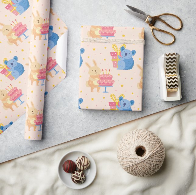 Papel De Presente Papéis de Aniversário Bonitos (Artesanato)