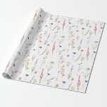 Papel De Presente Papéis de enrolamento para jardins de flores silve<br><div class="desc">Bonito Elegante Watercolor Wildflower Garden Wrapping Paper é a maneira perfeita de mostrar aos seus entes queridos que você se importa. Disponível em dois tipos de papel premium e cinco tamanhos diferentes, nosso papel de embalagem tem todas as suas necessidades de embalagem de presente cobertas - porque a apresentação é...</div>