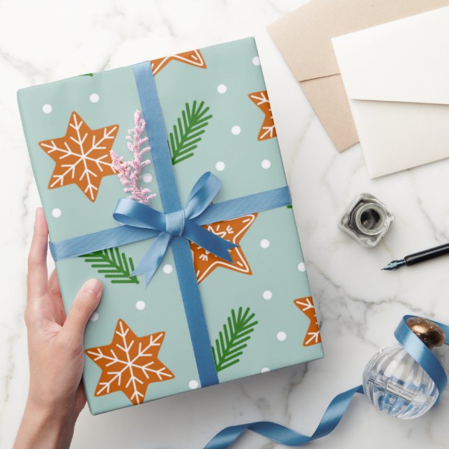 Papel De Presente Papéis de gengibre de Natal (Presentear)