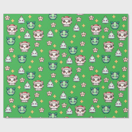 Papel De Presente Papéis de Natal e Estrelas de Kawaii