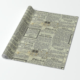 Papel De Presente Papel alemão do presente do jornal do vintage