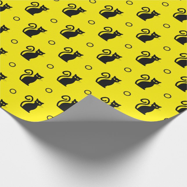 Papel De Presente Papel Amarelo de ondulação do Dia das Bruxas com G (Ponta)