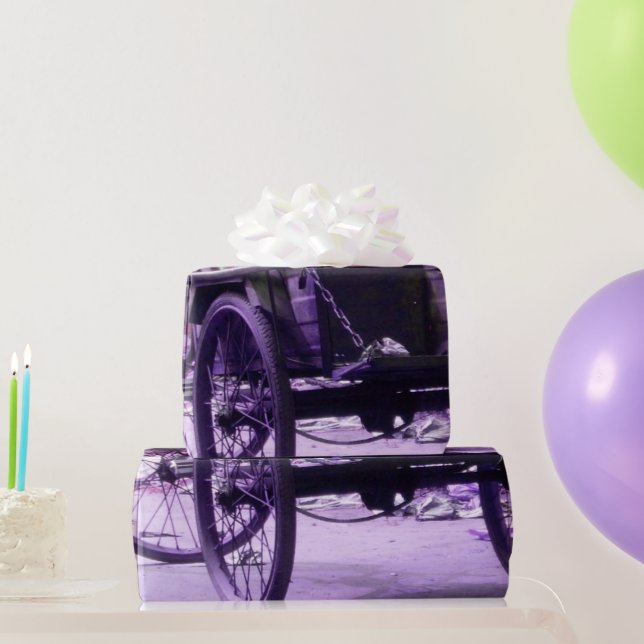 Papel De Presente Papel antigo de moldagem em bicicleta (Presentes para festas)