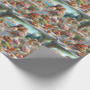 Papel De Presente Papel bonito de enrolamento da Festa de casamento