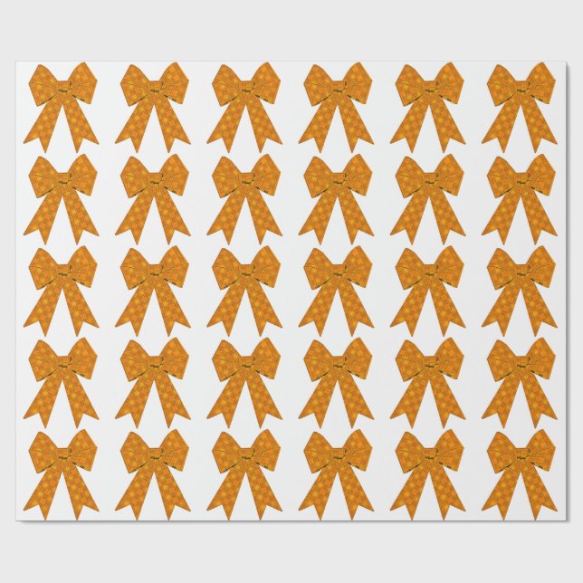 Papel De Presente Papel branco de enrolamento do Arco Dourado (Aberto)