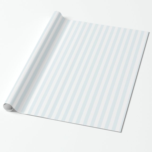 Papel De Presente Papel branco e azul riscado (Desenrolado)