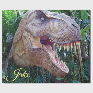 Papel De Presente Papel brilhante para empacotamento de dinossauros 