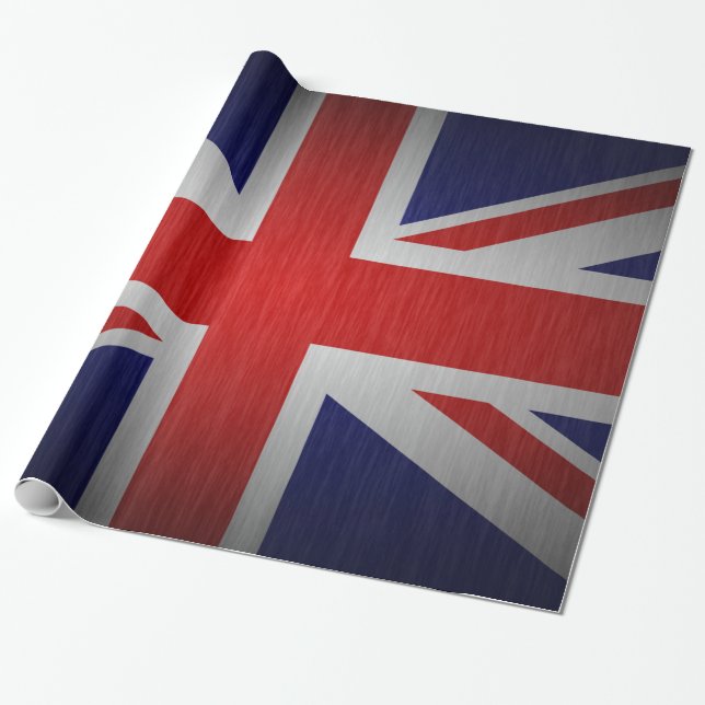 PAPEL DE PRESENTE PAPEL BRITÂNICO DE EMBALAGEM DE BANDEIRA (Desenrolado)