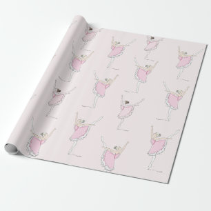 Papel De Presente Papel cor-de-rosa para enrolamento Ballerina