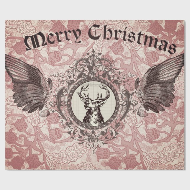 Papel De Presente Papel de Decoupage dos alces do Natal (Aberto)