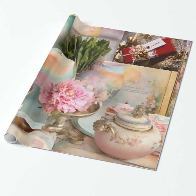 Papel De Presente Papel de embalagem brilhante 30 polegadas x 6 (Desenrolado)