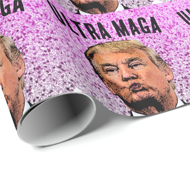 PAPEL DE PRESENTE PAPEL DE EMBALAGEM DE NATAL ULTRA MAGA KISS (Ponta do rolo)