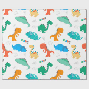 PAPEL DE PRESENTE PAPEL DE EMBALAGEM: DINOSSAUROS