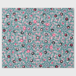 Papel De Presente Papel de embalagem floral - Na moda