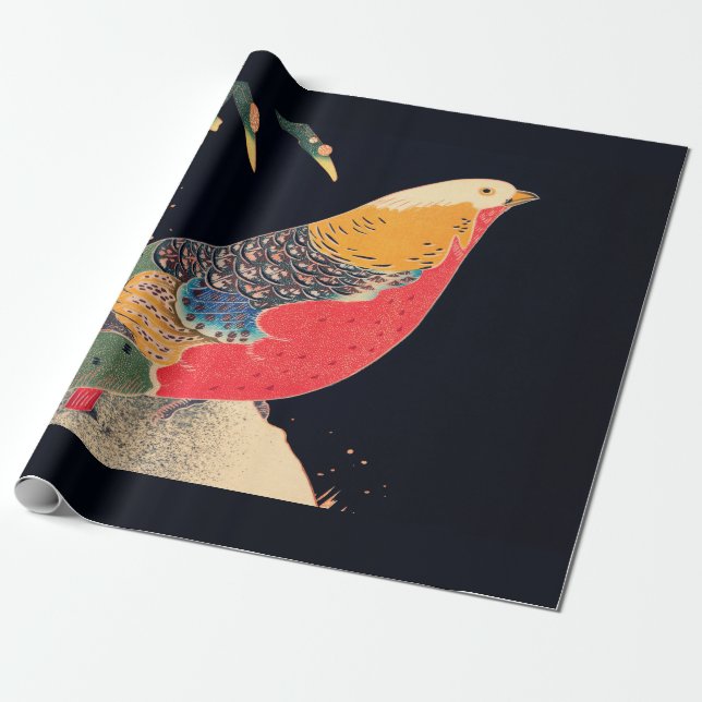 PAPEL DE PRESENTE PAPEL DE EMBALAGEM: ITO JAKUCHU : WOODBLOCK (Desenrolado)