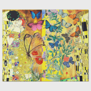 PAPEL DE PRESENTE PAPEL DE EMBALAGEM "O BEIJO" DO KLIMPT