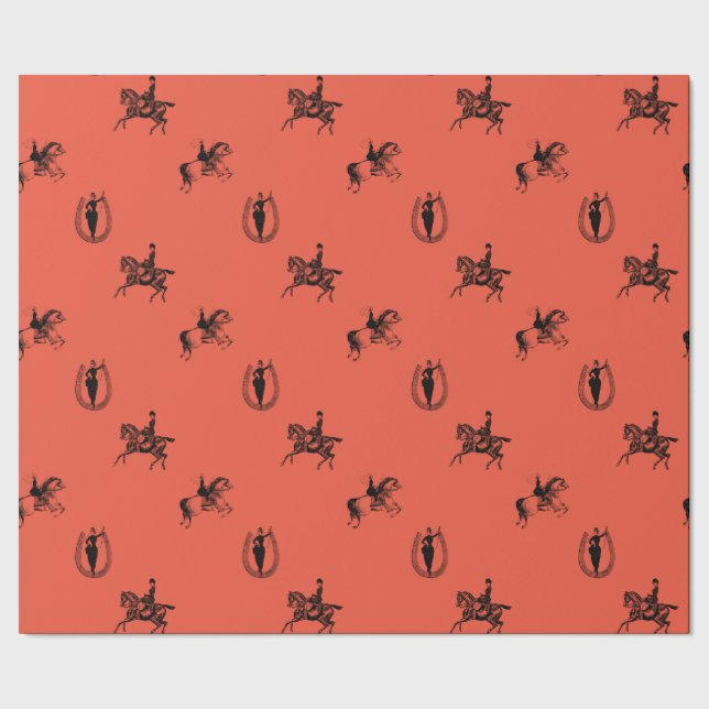 Papel De Presente Papel De Embalagem Para Mulheres Equestres Vitoria (Barra)