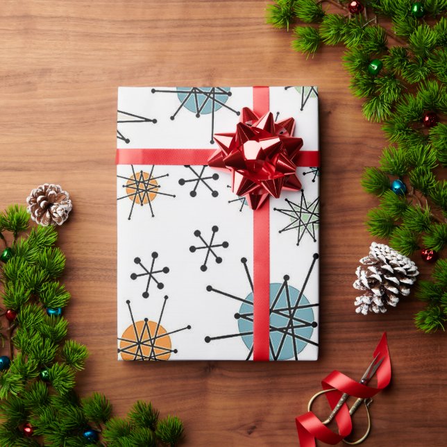 Papel De Presente Papel de emblema retroativo (Presente de Natal)