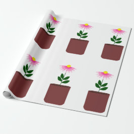 Papel De Presente Papel de embrulhamento Daisy Potted