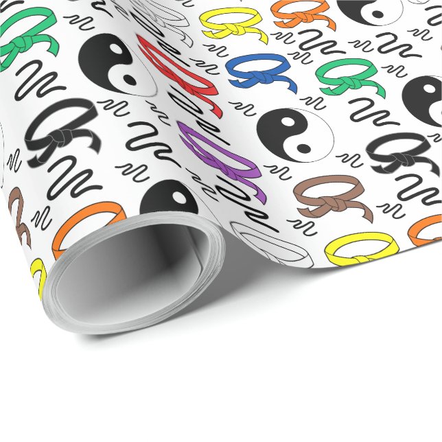 Papel De Presente Papel de embrulhamento de artes marciais (Ponta do rolo)