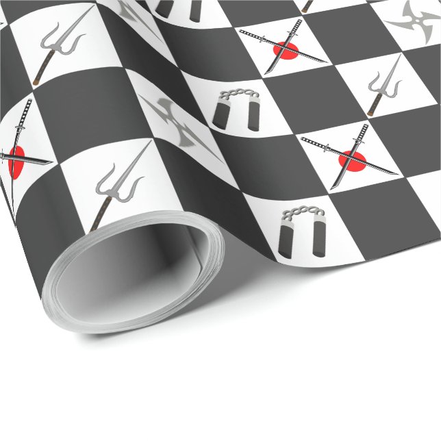 Papel De Presente Papel de embrulhamento de artes marciais (Ponta do rolo)