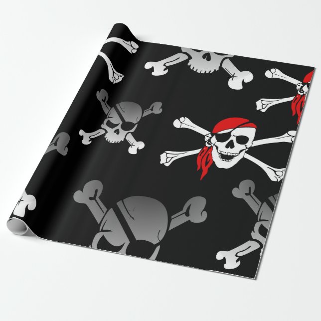 Papel De Presente Papel de embrulhamento de cascos piratas (Desenrolado)