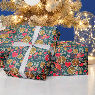 Papel De Presente Papel de embrulhamento de Design de Sinal de Paz