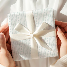 Papel De Presente Papel de embrulhamento de faixa branca azul-esbran