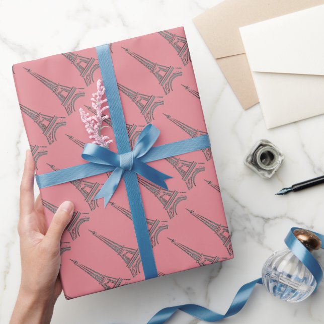 Papel De Presente Papel de embrulhamento de festas do Tema de Paris  (Presentear)