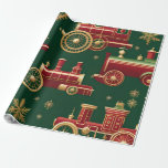 Papel De Presente papel de embrulhamento de locomotivas de christmas<br><div class="desc">papel de embrulhamento de locomotivas de christmas steampunk</div>