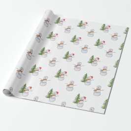 Papel De Presente Papel de embrulhamento de neve