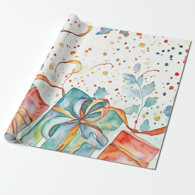 Papel De Presente Papel de embrulhamento de ornamento de inverno da  (Desenrolado)