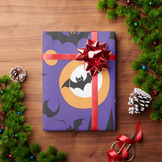 Papel De Presente Papel de embrulhamento de presente no Halloween (Presente de Natal)