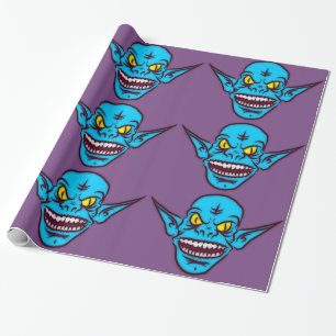 Papel De Presente papel de embrulhamento do demônio do troll zombie 