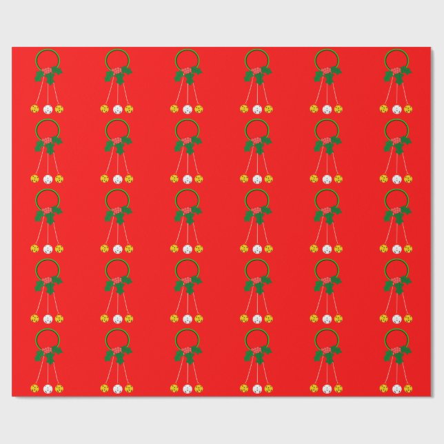 Papel De Presente Papel de embrulhamento vermelho e jingle bells (Aberto)