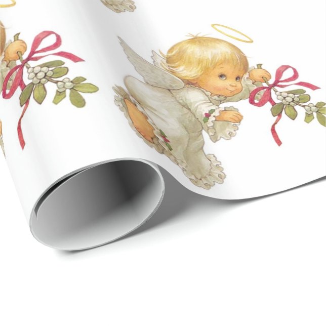 Papel De Presente Papel de embrulho/anjos do Natal (Ponta do rolo)
