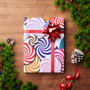 Papel De Presente Papel de empacotamento - Colagem de doces
