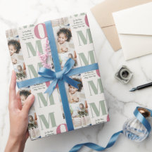 Papel de empacotamento da colagem de fotos do Dia 