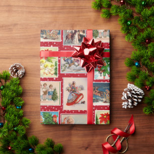 Papel De Presente Papel de empacotamento de cartão postal com Natais