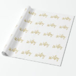 Papel De Presente Papel de empacotamento de folhas de ouro<br><div class="desc">Esposa de Ouro e Papel de Maçã Branca é perfeito para embrulhar um presente para sua esposa.</div>