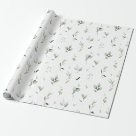 Papel De Presente Papel de empacotamento de folhas em verde