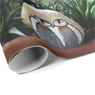 Papel De Presente Papel de empacotamento de fotos de pinheiro artíst