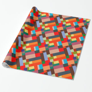 Papel De Presente Papel de empacotamento de padrão de cor 16-vívida