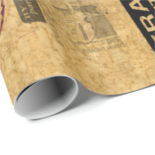 Papel De Presente Papel de empacotamento de Paisagem Retroativa e de