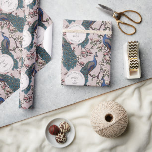 Papel De Presente Papel de empacotamento de picos com Noivado de pin