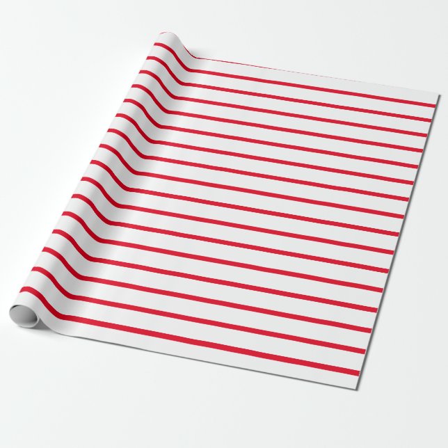 Papel De Presente Papel de empacotamento em branco e vermelho (Desenrolado)