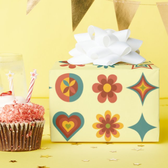 Papel De Presente Papel de empacotamento geométrico (Festa de aniversário)