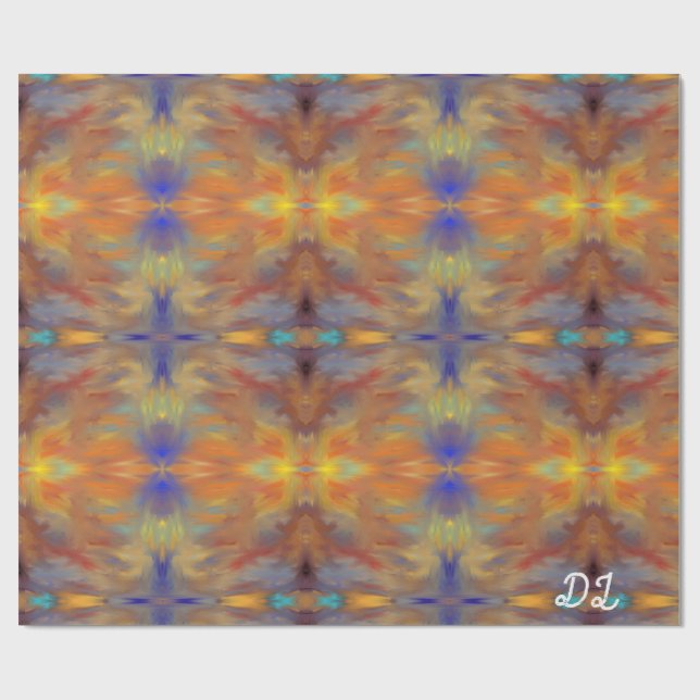 Papel De Presente Papel de empacotamento liquefeito de Abstrato márm (Aberto)