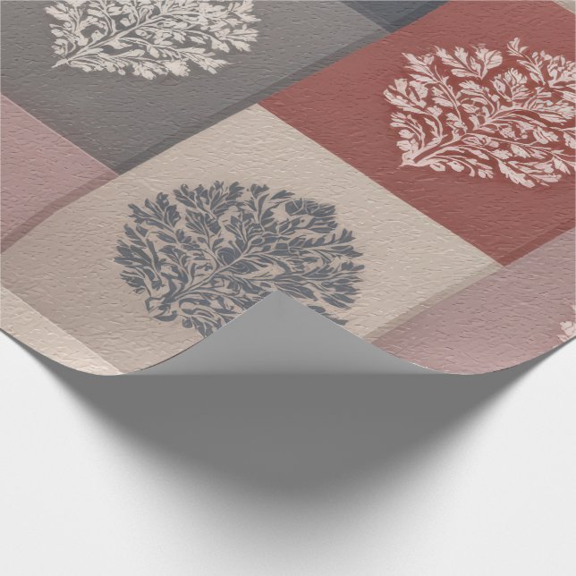 Papel De Presente Papel de enrolamento Botânico Rustic | Bloco De Vi (Ponta)